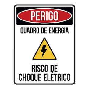 Placa Perigo Quadro Energia Risco Choque 36X46