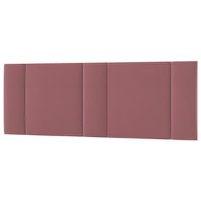 Cabeceira Estofada Iluminação Led Stella Queen Size 160 Cm Cor:veludo Rosê