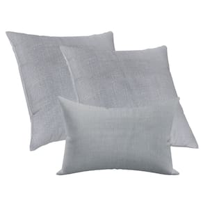 Kit Capas De Almofadas Decorativa 50x50cm e 30x50cm Prata