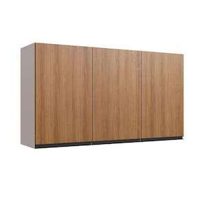 Armário Aéreo Cozinha 120 Cm 3 Portas 2 Prateleiras Quiditá Fumê/montana