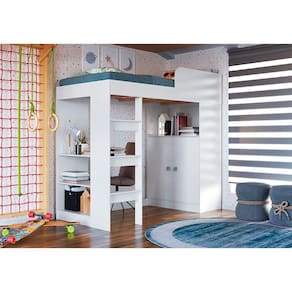 Cama Alta Multifuncional San Francisco 90 Art In Móveis Branco