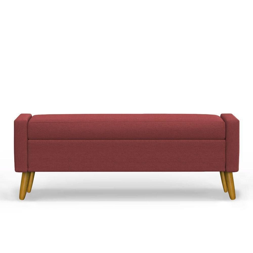 Recamier Bau Londres 1,20m Suede Bordo - Clique Decor