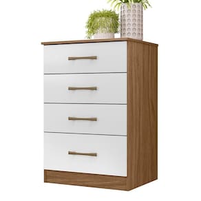 Cômoda Ms913 4 Gavetas Naturale Branco - Moval Naturale Branco