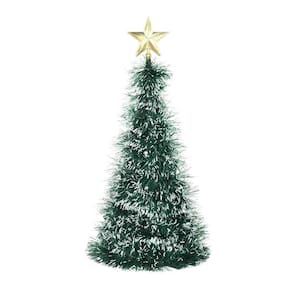 Mini Árvore De Natal Nevada Cone Decorada 30Cm