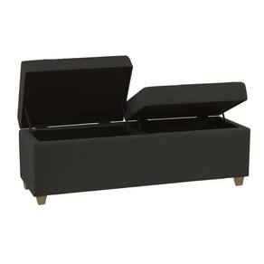 Recamier Bau Paris 1,60m Linho Preto - Clique Decorações