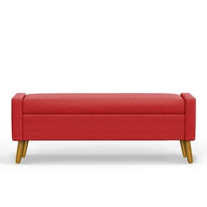 Recamier Bau Londres 1,20m Suede Vermelho - Clique Decor