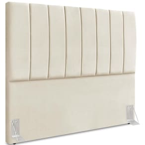 Cabeceira Casal 140cm Allia Suede Bege Rm Bege
