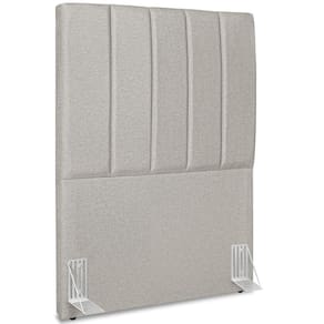 Cabeceira Solteiro 90cm Allia Linho Cinza Rm Cinza
