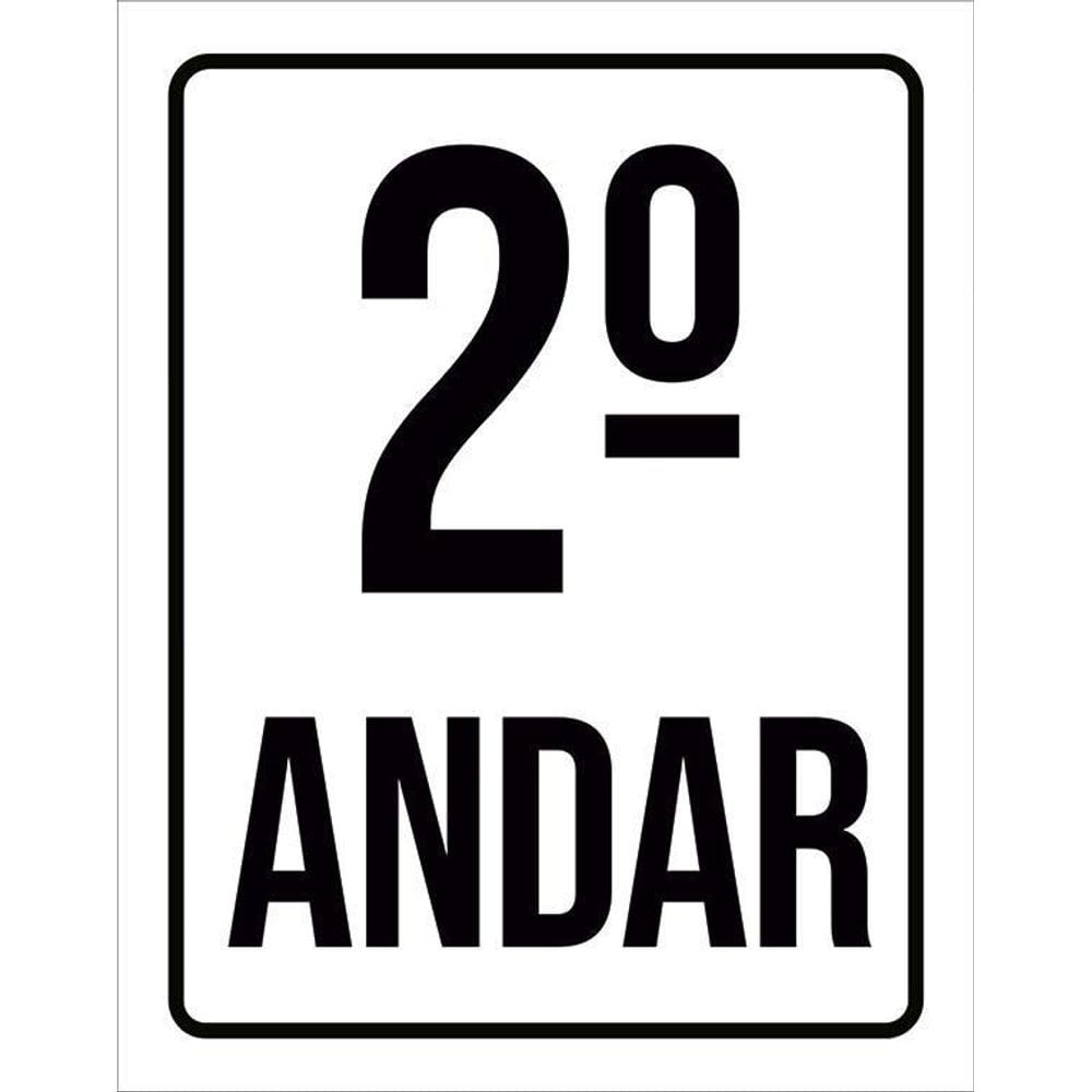 Kit 3 Placas Sinalização Ambiente Identificação 2º Andar