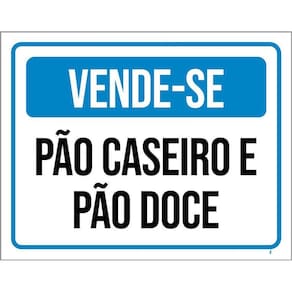 Placa Vende-Se Pão Caseiro E Pão Doce 36X46