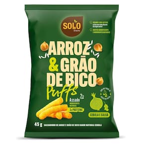 Snack Puffs Arroz Grão De Bico Cebola Salsa Solo Snacks 45G