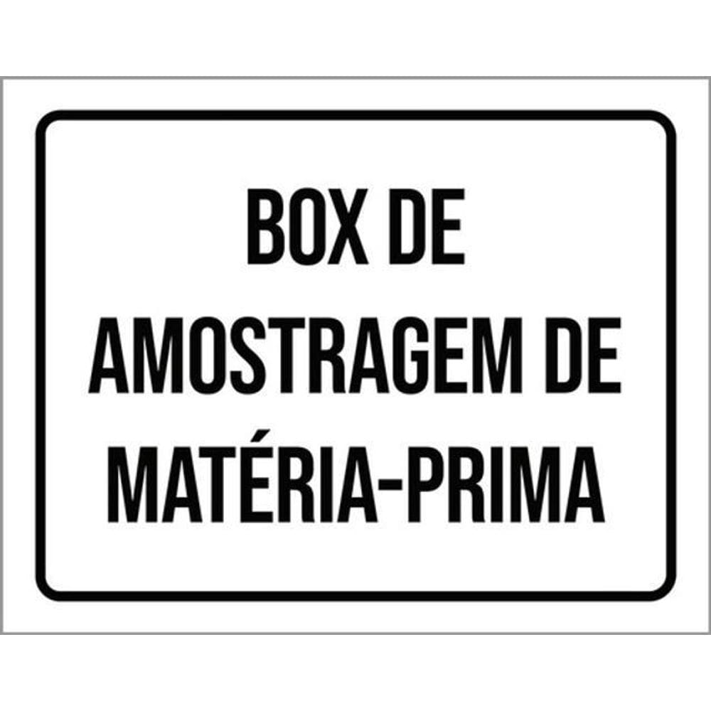 Kit 3 Placas Box Amostragem Matéria Prima
