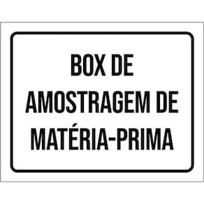 Kit 3 Placas Box Amostragem Matéria Prima