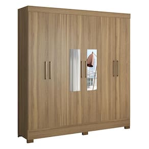 Guarda Roupa Casal Prático 6 Portas Amêndola Com Espelho - Demóbile Amêndola