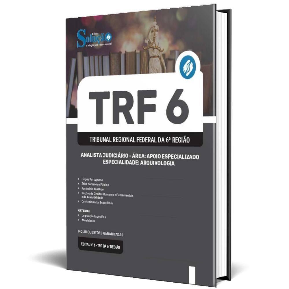 Apostila Trf 6 2024 Analista Judiciário Área: Apoio