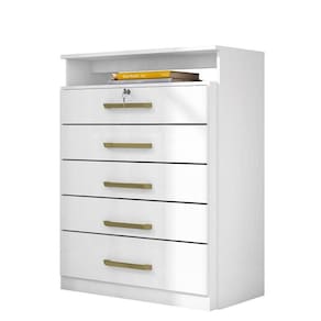 Cômoda Triunfo 5 Gavetas Branco - Demóbile Branco