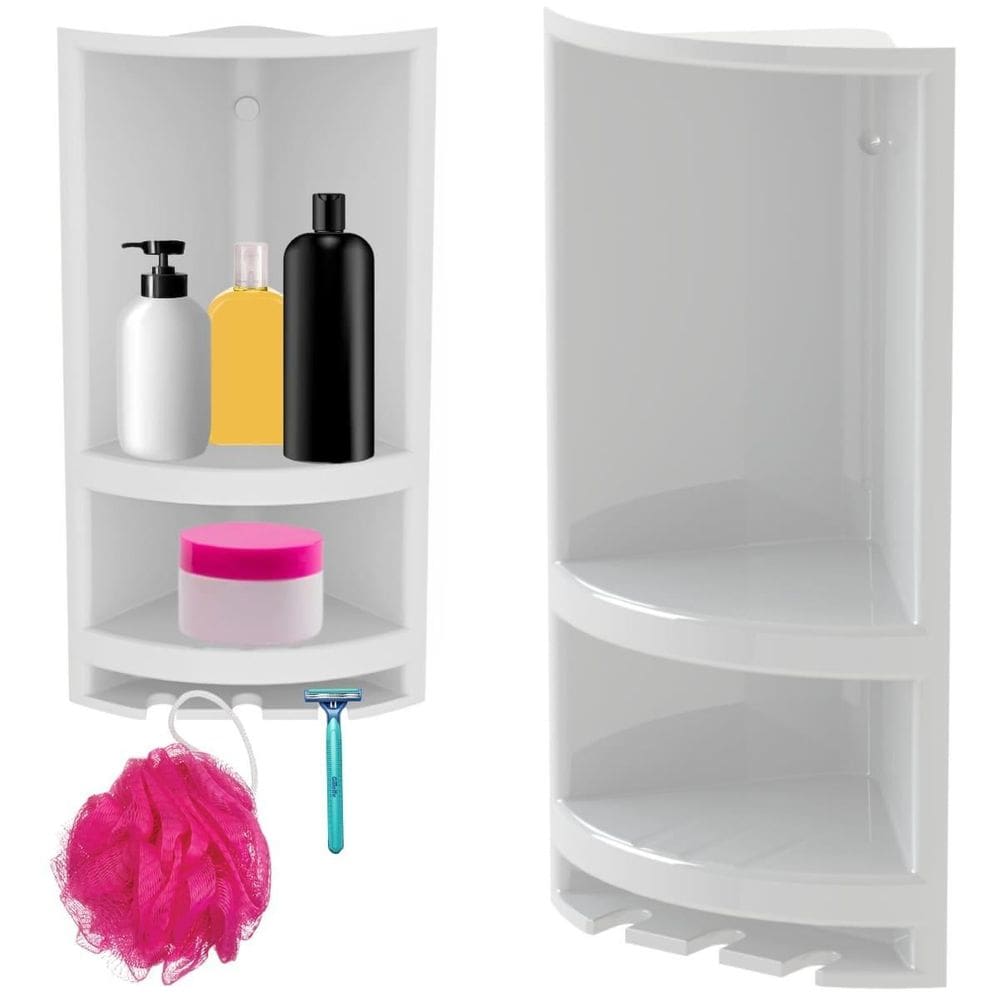 Suporte De Canto Cantoneira Porta Shampoo Branco