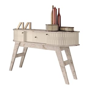 Aparador Estoril 2 Portas E 1 Gaveta Calacata Off White - Madetec Calacata Off White
