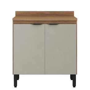Balcão Firenze 2 Portas 80cm Amêndola Nude Com Tampo Mdp - Demóbile Amêndola Nude