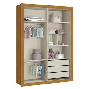 Guarda Roupa Infantil Prince 2 Portas De Correr Areia Savana - Reller Móveis Areia Savana