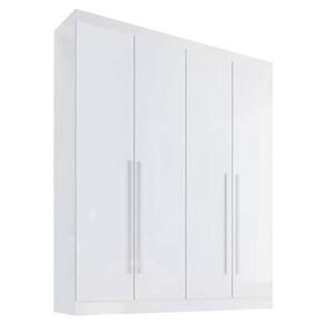 Guarda Roupa 4 Portas 3 Gavetas Da Vinci D`doro Branco
