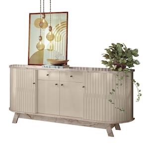 Buffet Aparador Mônaco Calacata Off White - Madetec Calacata Off White