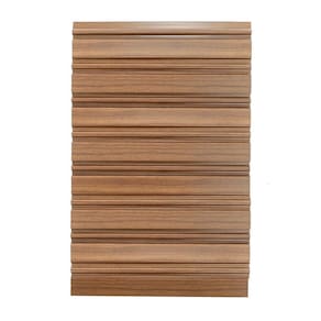 Painel Ripado de Poliestireno 12,2 Cm X 1,2cm Metro Linear-gr02pr-m - Barra 2,85ml - caixa com 2,85 Unidade - Mogno