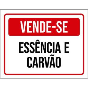 Kit 3 Placas Sinalização - Vende-Se Essência E Carvão