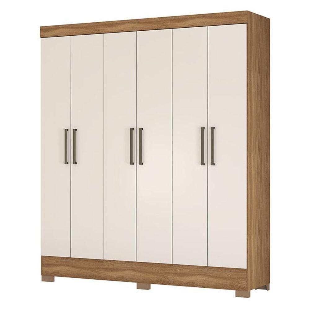 Guarda Roupa Casal Verso 6 Portas Amêndola Off White - Demóbile Amêndola Off White