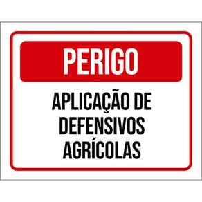 Kit 3 Placas Perigo Aplicação Defensivos Agrícolas