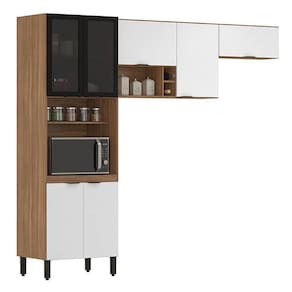 Cozinha Modulada Composição 7 Firenze 3 Peças Amêndola Branco - Demóbile Amêndola Branco