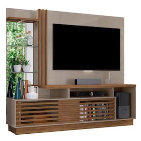 Estante Home Theater Frizz Plus Fendi Naturale Para Tv Até 60 - Madetec Fendi Naturale