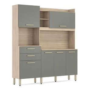 Cozinha Compacta Select 6 Portas E 2 Gavetas Avena Menta - Demóbile Avena Menta