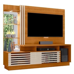 Estante Home Theater Frizz Plus Cinamomo Off White Para Tv Até 60 - Madetec Cinamomo Off White