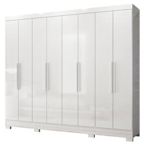 Guarda Roupa Casal Diplomata 8 Portas Branco - Moval Branco