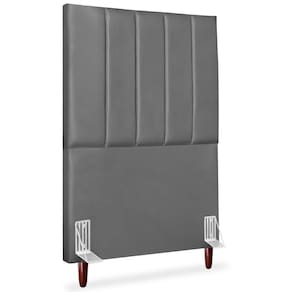 Cabeceira Solteiro 90cm Arlla Corano Cinza Rm Cinza