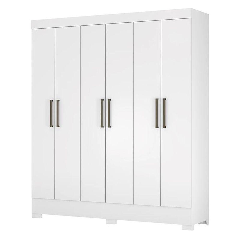 Guarda Roupa Casal Verso 6 Portas Branco - Demóbile Branco