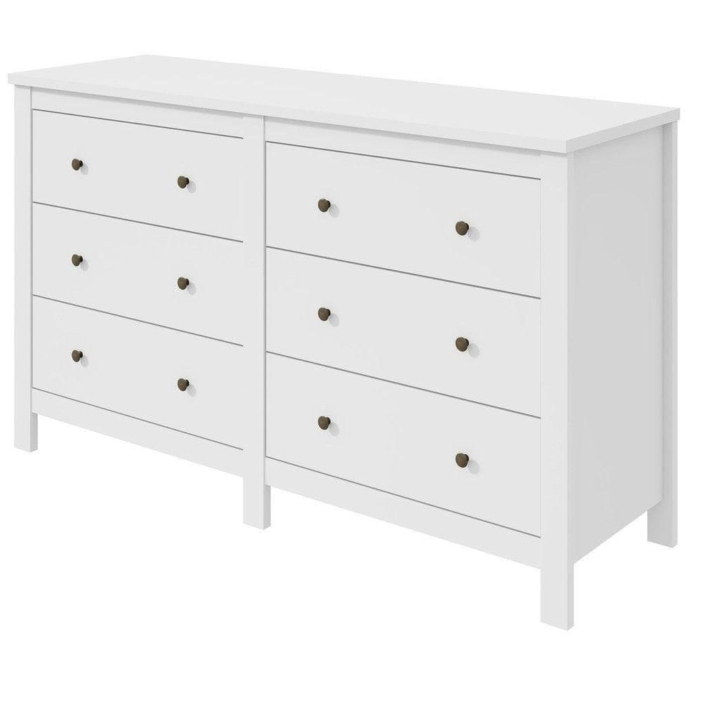 Cômoda Maggiore 6 Gavetas Com Estilo Retrô Móveis Lopas Branco
