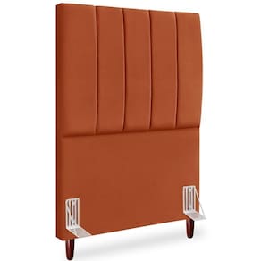 Cabeceira Solteiro 90cm Arlla Suede Terracota Rm Terracota