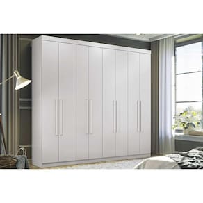 Guarda Roupa Casal 8 Portas E 4 Gavetas Master New 8.4 Branco