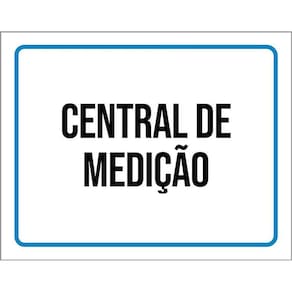 Kit 3 Placas Ambiente Sinalização Setor Central De Medição