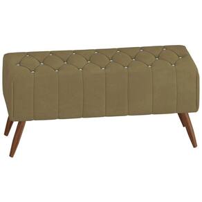 Puff Puf Para Sala 100 Cm Pes Madeira Trit Veludo Sl 945 Peer Sl 945