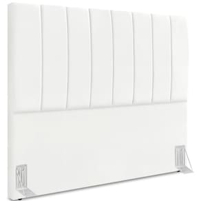 Cabeceira Queen 160cm Allia Suede Branco Rm Branco