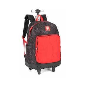 Mochila Escolar De Rodinhas Vermelha Enaldinho Up4You Luxcel
