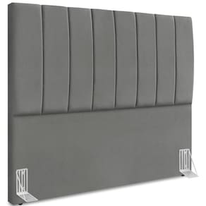 Cabeceira Queen 160cm Allia Suede Cinza Rm Cinza