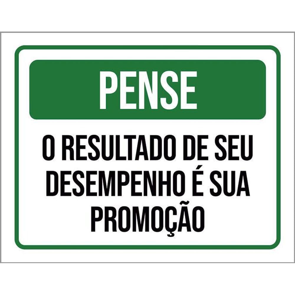 Kit 3 Placas Pense Resultado Desempenho