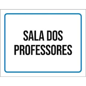 Kit 3 Placas Ambiente Sinalização Setor Sala De Professores