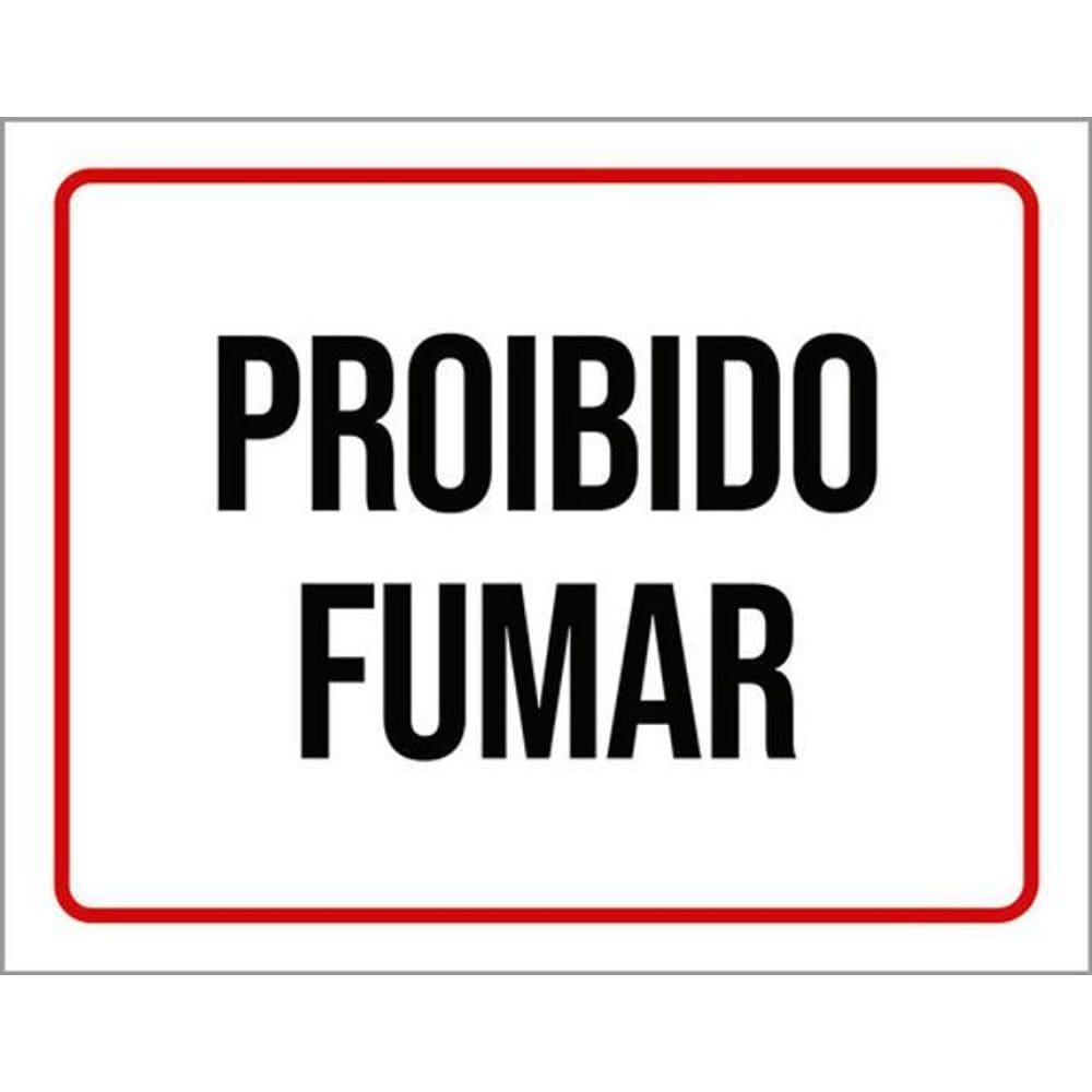 Kit 3 Placas De Aviso - Proibido Fumar