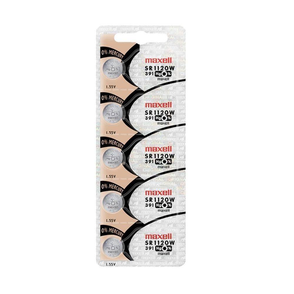 Bateria 391 Sr1120W Maxell 1.55V Para Relógio C/1 Un