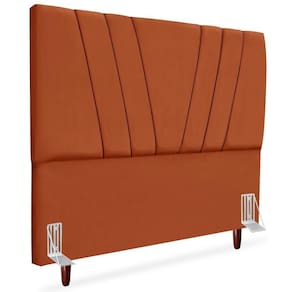 Cabeceira Casal 140cm Bell Suede Terracota Rm Terracota